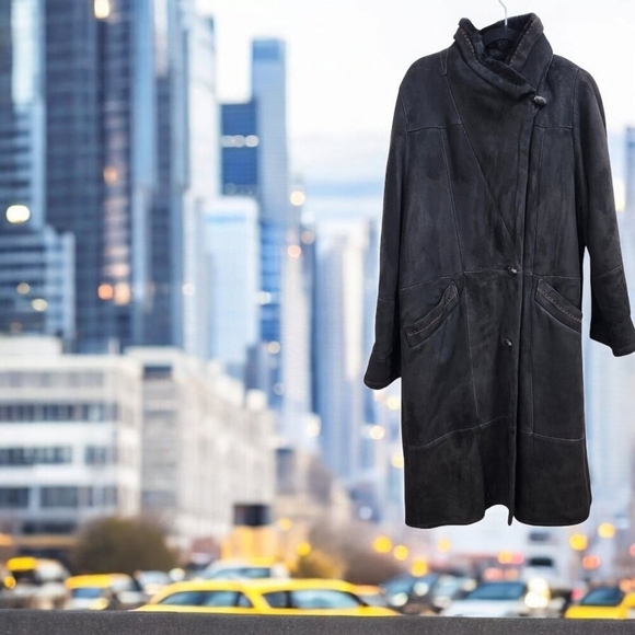 Revillon Shearling coat Womens Size XL - Picture 15 of 15